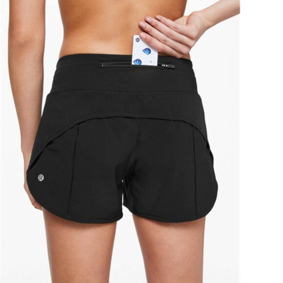 Lululemon Speed Up Short Long *4" Updated Fit Black - Picture 1 of 15